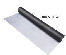 72" x 100' Durable Fiberglass Window Screen Roll - UV Protection  Versatile Use
