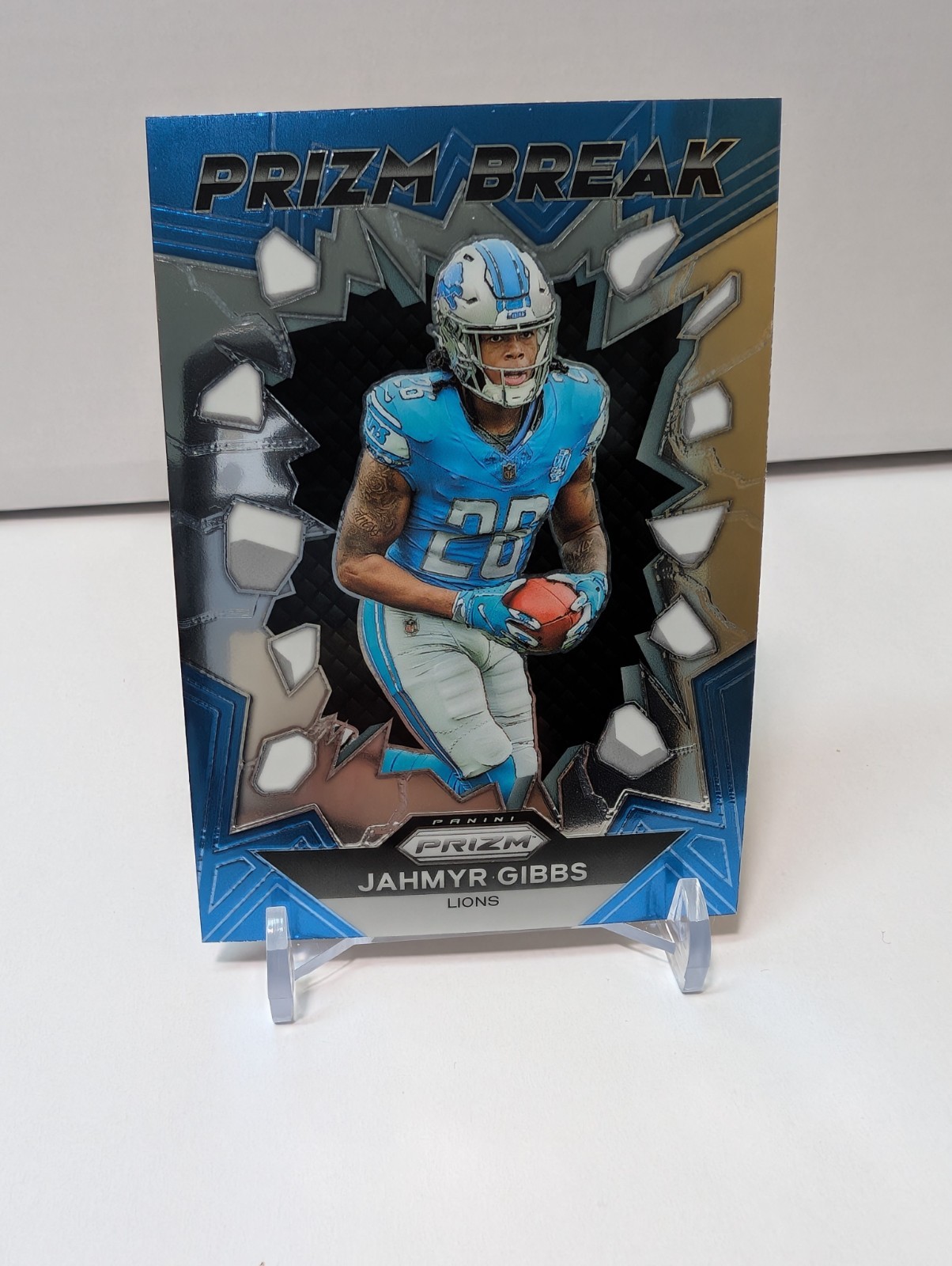 JAHMYR GIBBS 2023 PANINI PRIZM PRIZM BREAK INSERT RC #PB-5 DETROIT LIONS💥