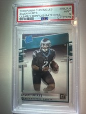 2020 Panini Chronicles - Clearly Donruss Rated Rookie Jalen Hurts #RR-JAH (RC)