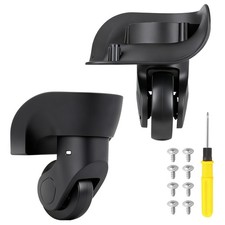 2Pcs Luggage Wheels Replacement Compatible with American Tourister, Black