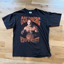 Vintage 1993 WCW Goldberg Who's Next Graphic Wrestling T-Shirt Black XL
