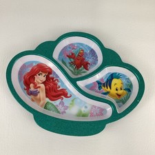 Disney Store Little Mermaid Divided Plate Child Melamine Character Dinnerware
