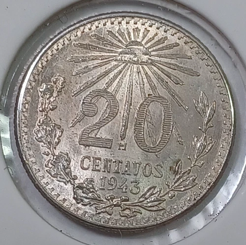 1943 Mexico 50 Centavos Silver — photo from another recent sale
