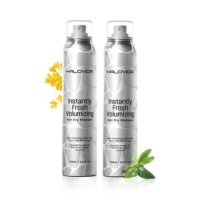 HALOVIDA Dry Shampoo for Women, Dry Shampoo Spray for Dark Hair Leaves No White