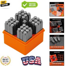37-Piece Number and Letter Stamp Set 1/4 6mm A-Z  0-9  Stars Punch Perfect ...