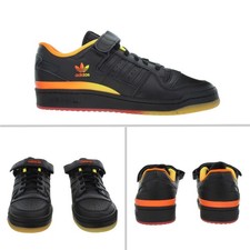 Adidas Men's ORIGINALS FORUM LOW Black - Orange - Yellow Shoe Size 10 - 10.5 New