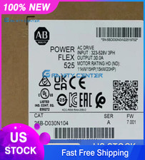 Allen Bradley 25B-D030N104 Ser A PowerFlex 525 AC Drive 15kW 20Hp, New Sealed
