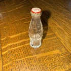 vintage miniature glass Coca-Cola bottle W/Coca-Cola Cap Hobbleskirt