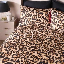 OHS Microfibre Deep Fitted Sheet Leopard Print 25cm Hotel Quality Easy Care