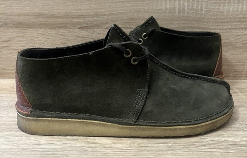 Clarks Originals Desert Trek Olive Green Suede Mens (UK Size 10) Casual Shoes - Picture 4 of 15