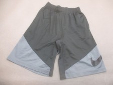 Nike Size M Boys Gray Pockets Pull On Elastic Waist Athletic Sport Shorts 006