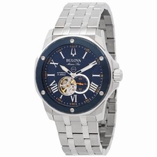 Bulova Marine Star Automatic Blue Dial Dial Stainless Steel Men's Watch 98A302