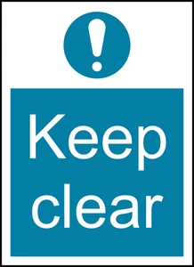 Keep Clear Safety PPE Warning Self Adhesive Vinyl Sticker