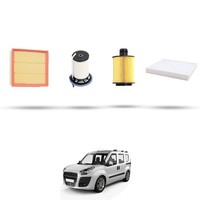 Hoffcar Wartungskit - 4 Filter FüR Fiat Doblo II 2.0 JTD 99KW Ab 2010