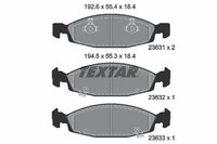 Textar 2363101 Bremsbelagsatz, Scheibenbremse FüR Jeep