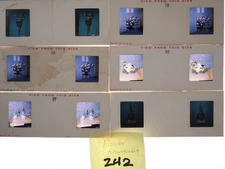 6x 3D Stereo realist slides - Flower Arrangements 1950s/60s Kodachrome