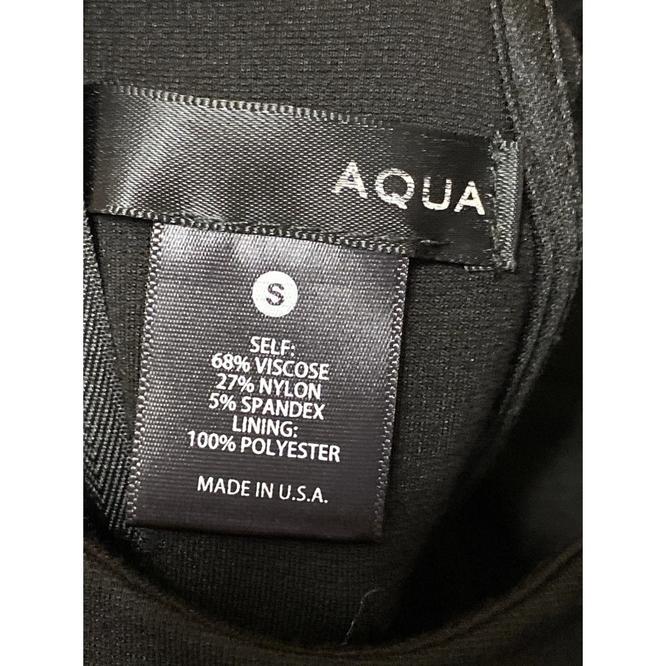 Aqua Women's Black Sleeveless Halter Zip Mini A-line Fit & Flare Dress Size S - Image 4 of 4