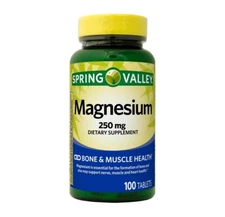 Spring Valley Magnesium Tablets Dietary Supplement, 250 mg, 100 Count