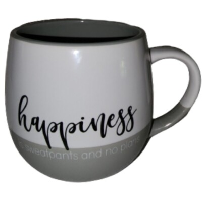 Simply Girls Home 'happiness is sweatpants and no plans' Coffee Tea HotCocoa Mug