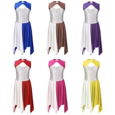 Kids Girls Dancewear Tutu Skirt Dresses Trainning Leotard Dress Dance Clothes