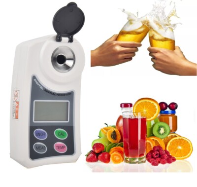 Digital Brix Refractometer Beer Juice Fruits Sugar Content Tester 0 to 55%    