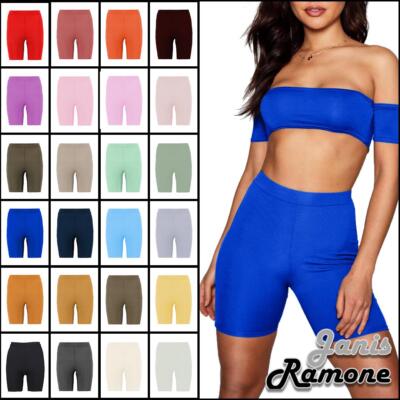 Gerippte Damenshorts Active Wear Tanzen dehnbare kurze Hose Fitness Radfahren Shorts