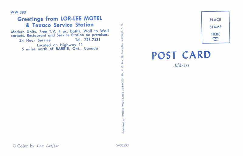 Postcard MOTEL SCENE Barrie Ontario ON AS1083 eBay