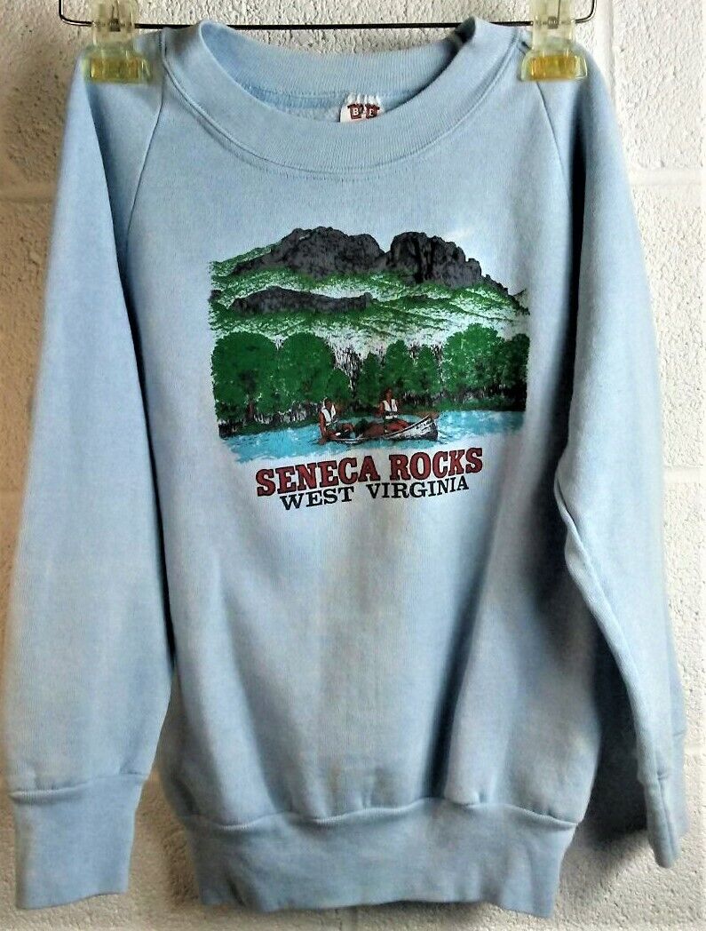 Seneca Rocks West Virginia Blue Sweatshirt Child Size 14/16