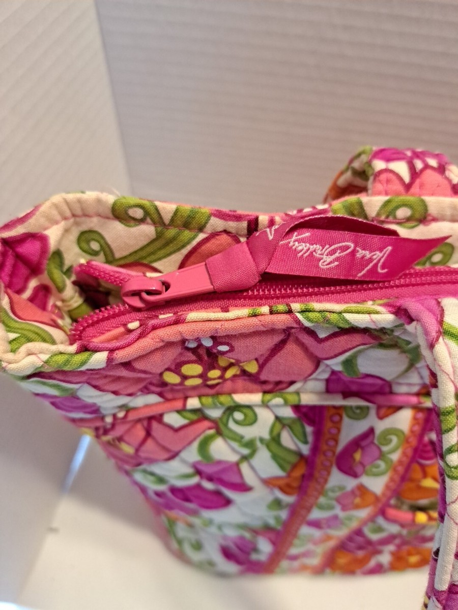 Vera Bradley Quilted Pink/Orange/Green Vibrant Floral Purse | eBay