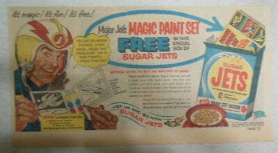 Sugar Jets Cereal Ad: "Magic Paint Set Premium" from 1950's 7.5 x 15 ...