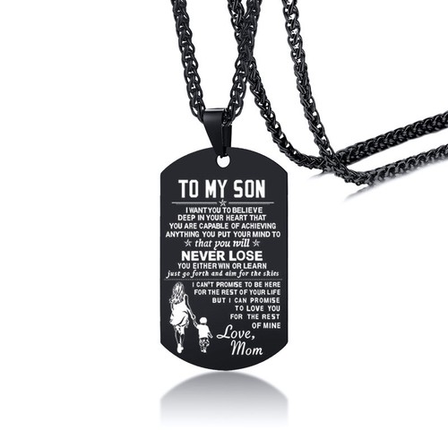 Dad Mum Tag Necklace Christmas Jewelry 
