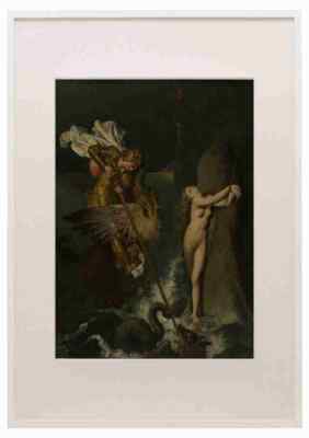 Jean Auguste Dominique Ingres Angelica Saved By Ruggiero A3 A4 Gerahmter Druck Bild