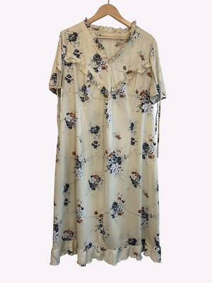 Women's Knee Lengths Dress Color Beige Size 2 XL Feminine Floral Handmade | eBay Women's Knee Lengths Dress Color Beige Size 2 XL Feminine Floral Handmade | eBay