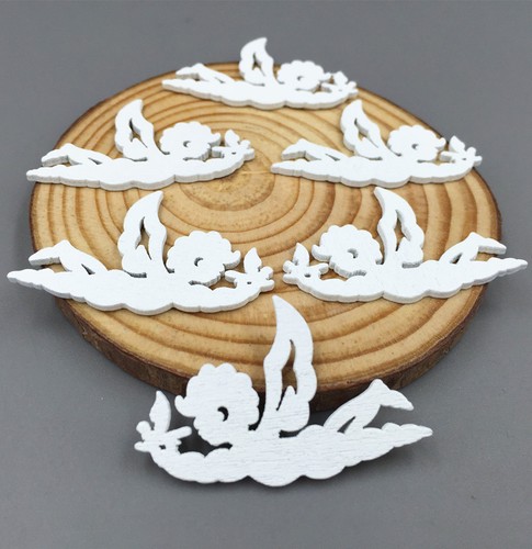 50pcs Wooden lovely fly White angel Scrapbooking decoration crafts 40mm - Picture 2 of 3
