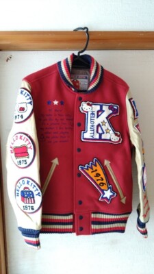 Hello Kitty スタジャン1976年 Sanrio HELLO KITTY 30th Vintage Varsity Award Baseball Jacket Full
