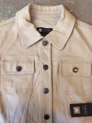 NWT TONI MORGAN DENIM JEAN JACKET SMALL ~ a stitch above ~ H-14 