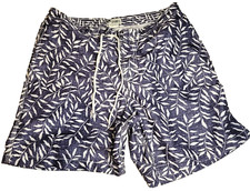 Trunks Surf  Swim Co Mens Swim Trunks Sz XL Mesh Lined Blue White Tropical