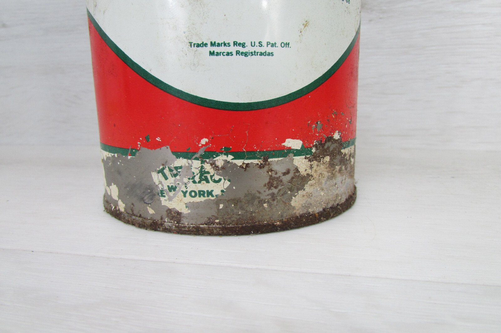 TEXACO UNOPENED AIRCRAFT ENGINE OIL 1 QUART MOTOR OIL ADVERTISING TIN