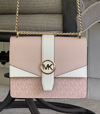 MICHAEL KORS GREENWICH SMALL FLAP CROSSBODY MK CHAIN BAG TOTE