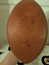 SAM MILLS SIGNED NEW ORLEANS SAINTS 1987 GAME USED NFL FOOTBALL PSA DNA COA HOF