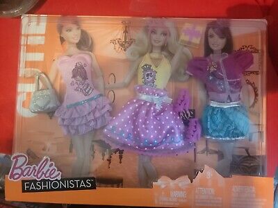 Barbie Fashionistas Cutie Fashion Pack 2010 3 Outfits