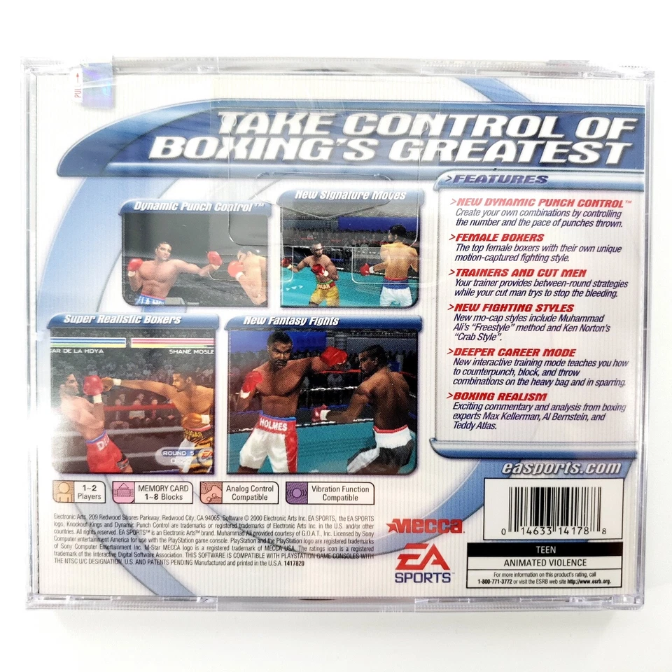 Knockout Kings 2001 (Sony PlayStation 1, 2000) Brand New Factory Sealed - Image 2 of 4