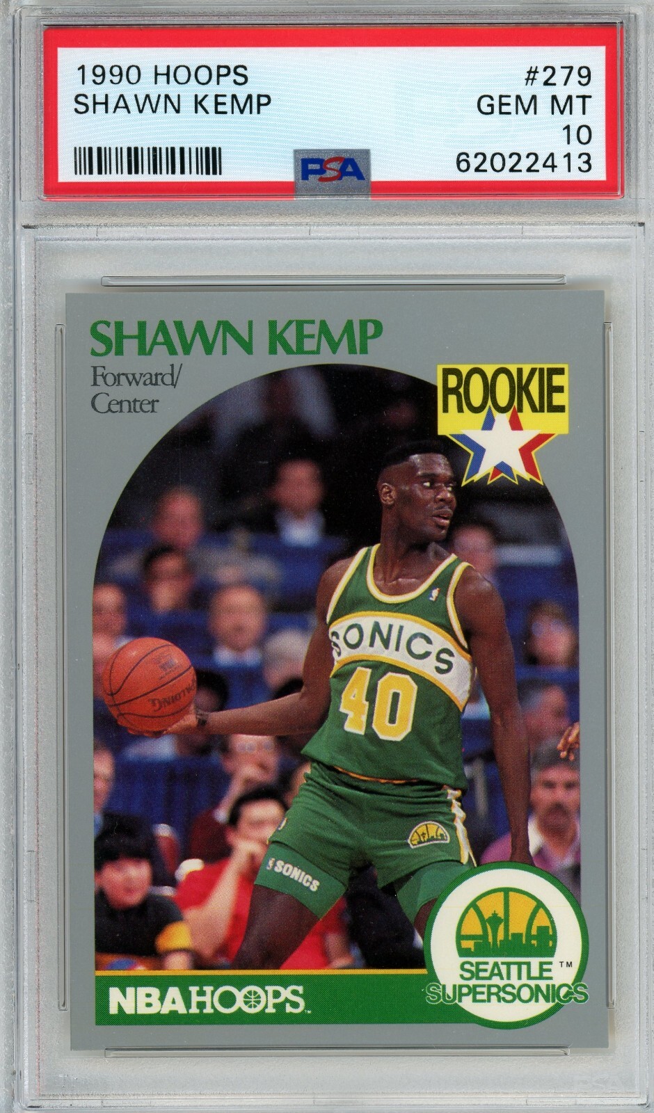 1990 Hoops #279 Shawn Kemp PSA 10 GEM MINT Rookie RC