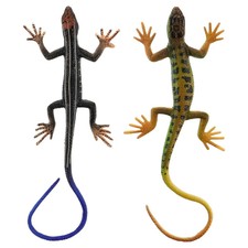 2pcs Lizard Models Artificial Reptile Lizards with Realistic Looking Figures