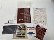 Zenith Video Director VR8900W Paperwork Manual extras Beta ephemera Channel Tabs