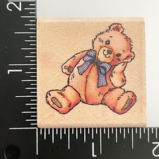 Rubber Stampede Beary Bear Stuffed Teddy A780C Wood Mounted Rubber Stamp