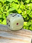1" Green Onyx Dice Strength Stamina Luck Hand-Carved Stone Carving Board Game