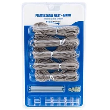 RecPro RV Pleated Shade Repair Kit | Day Night Window Shade Restringing Kit Tan
