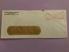 U.S. Reed & Prince Mfg Co Worcester Mass 1932 Pre Paid Stamp Cover R50724