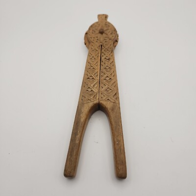 Wooden Intricately Carved Nutcracker Folk Art Made In Yugoslavia